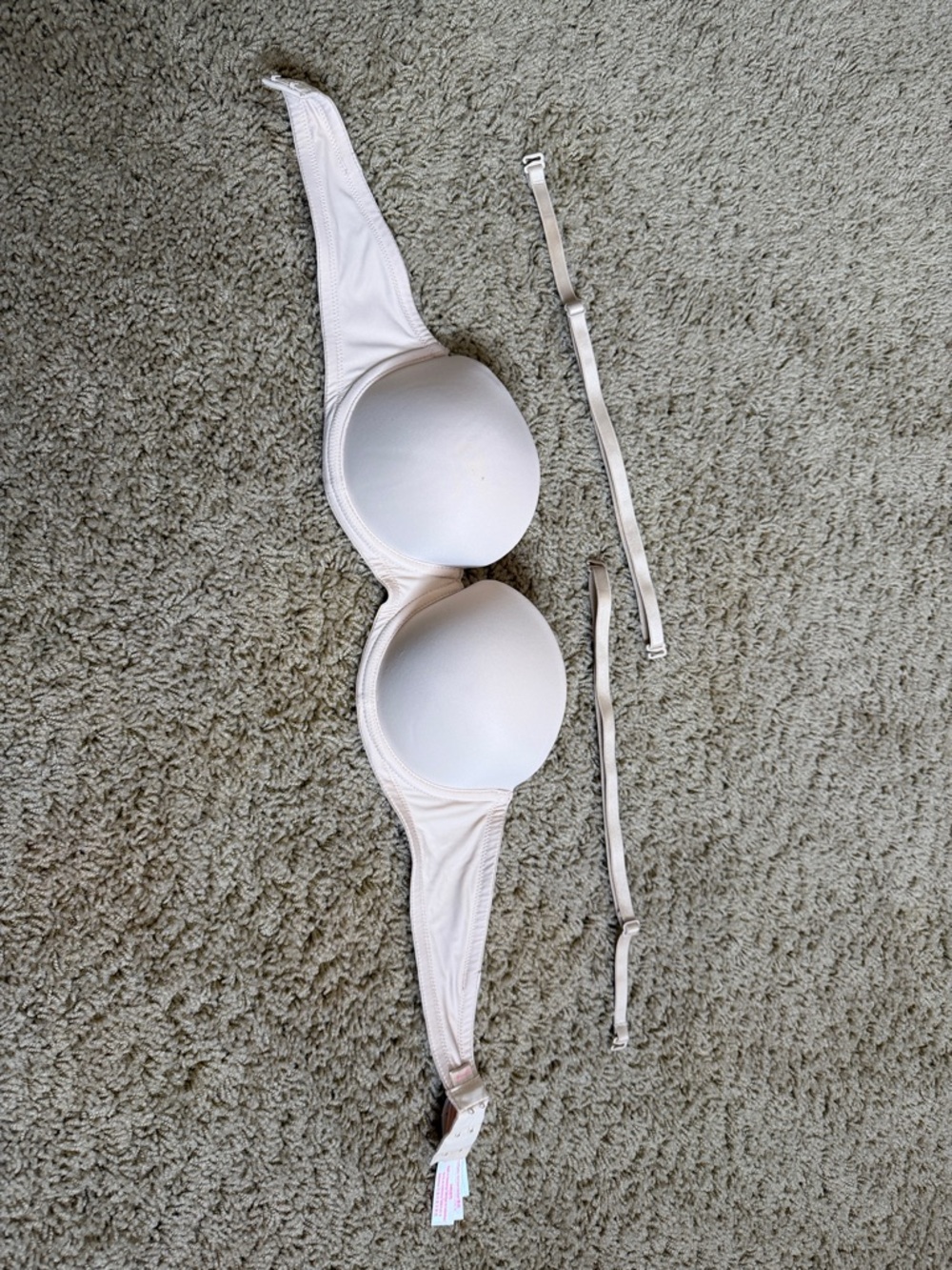 PINK Victoria's Secret Light Cream Seamless Molded Bra with Detachable Straps
